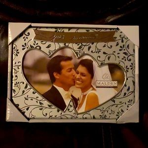 NEW Malden Just Married silver picture frame!